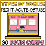 Types of Angles Identifying Right Acute Obtuse Angle Boom Cards - Special Ed
