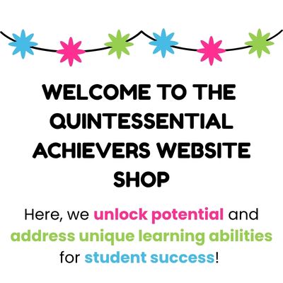 WELCOME TO THE QUINTESSENTIAL ACHIEVERS WEBSITE SHOP (400 x 600 px)