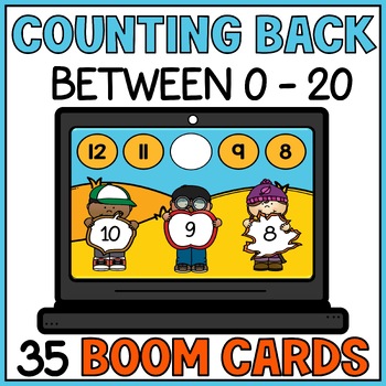 Fall Halloween Counting Backwards Boom Cards - Missing Number Kindergarten