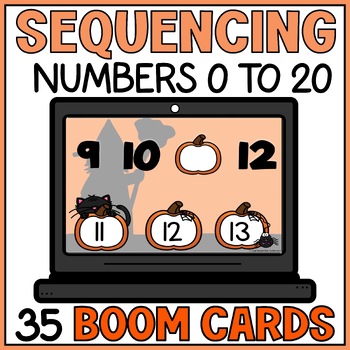 Fall Halloween Counting Forward to 20 Boom Cards -  Math Activity Kindergarten