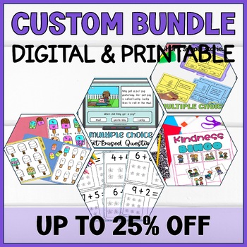 Special Education Custom Bundle - Math Reading Digital and Printable Resources