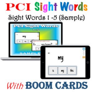 PCI Reading: Word List 1-5 (Sample) BOOM CARDS