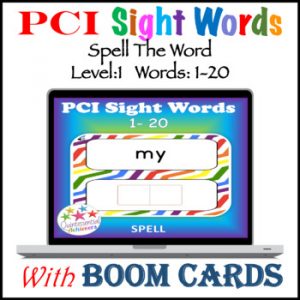 PCI Sight Words: Spell 1-20 BOOM Cards