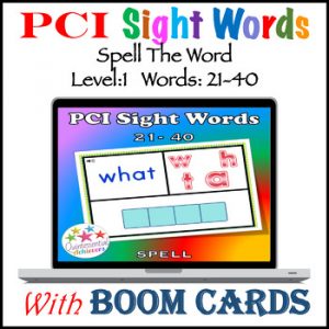 PCI Sight Words: Spell (21 - 40) BOOM Cards