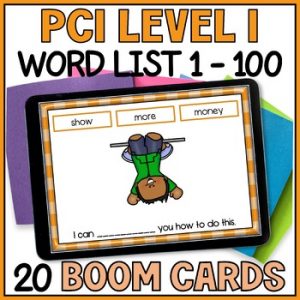 PCI Level 1 Reading Sentences Boom Cards - PCI Sight Words 1 to 100