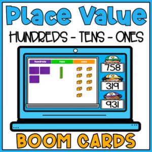 Place Values Hundreds Tens Ones Boom Cards - Represent Numbers Base 10 Blocks