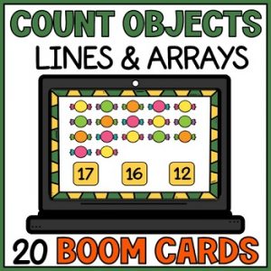 Counting Objects Halloween Boom Cards - Count Pictures in Arrays to 20