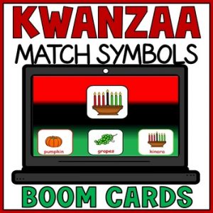 Kwanzaa Symbols Pictures Matching Boom Cards - Holidays Around the World