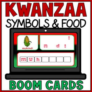 Kwanzaa Symbols Food Pictures Boom Cards - Holidays Around The World Vocabulary