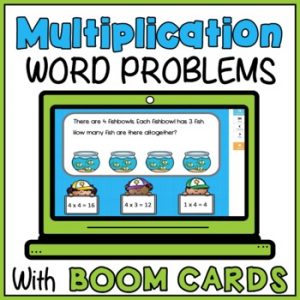 Multiplication Word Problems using Equal Groups Boom Cards - Represent Groups