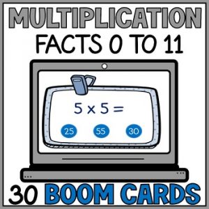 Multiplication Facts Fluency Boom Cards - Multiplying Times Table Drills Practic
