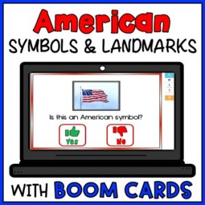 American Symbols and Landmarks Yes or No Questions Boom Cards Social Studies
