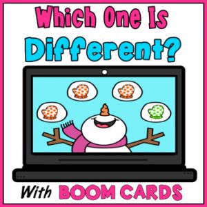 Which One Doesn't Belong Different Colors Winter Digital BOOM CARDS