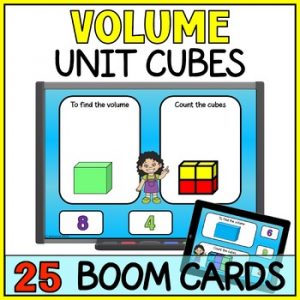 Volume of Rectangular Prisms Using Unit Cubes Boom Cards - Regular Shapes