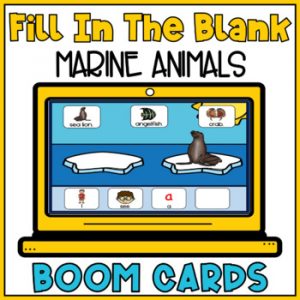 Fill In The Blank Build Sentence Boom Cards Marine Animals - Special Education