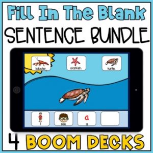 Fill In The Blank Sentence Building Boom Cards - Visual Supports Bundle 2