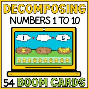 Decomposing Numbers to 10 - Decompose Numbers for Addition Boom Cards