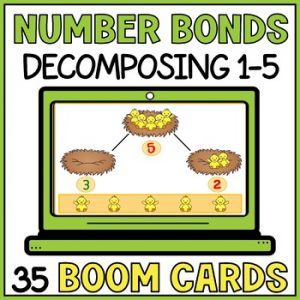 Decomposing Numbers to 5 - Decompose Whole Numbers Boom Cards - Number Sense