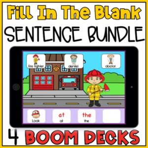Fill In The Blank Sentences Boom Cards - Build A Sentence Bundle 2 Visual Cues