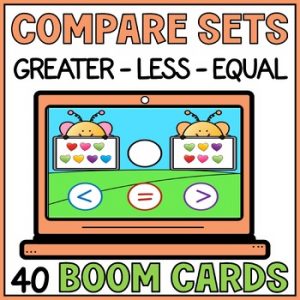Comparing Sets within 20 Boom Cards - Compare Groups Kindergarten Math