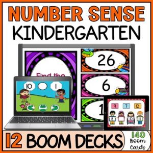 Number Sense & Basic Operations Boom Cards - Kindergarten Math Activities