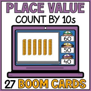 Place Value Tens Base 10 Blocks Boom Cards - Digital Activity for Place Value