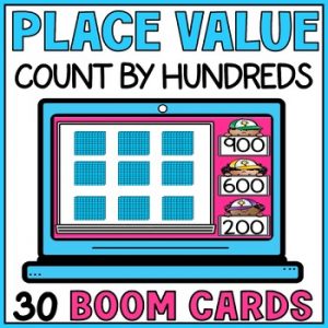 Place Value Hundreds Base 10 Blocks Boom Cards - 2nd Grade Digital Math Activity