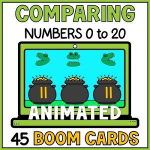 Comparing Numbers St Patricks Day Boom Cards - Greater Than Less Than Equal To