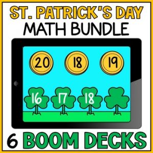 St Patricks Day Math Boom Cards | Sequencing Comparing Addition Subtraction