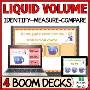 Measuring Volume of Liquid with Graduated Cups Boom Cards - Measurements Bundle
