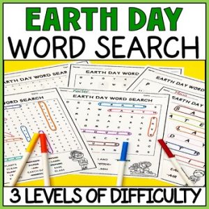 Earth Day Vocabulary Word Search Differentiated Worksheet Activities April