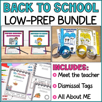 Back to School - Meet the Teacher, Dismissal Tags, All About Me Activities SPED