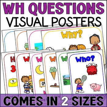 WH Questions Visual Posters - Wh Mini Anchor Charts with Pictures FREE